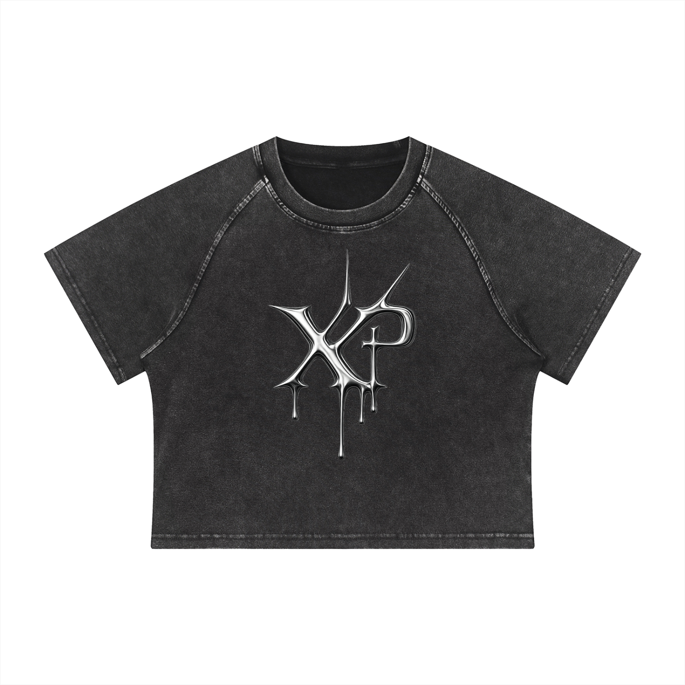 Women's Mineral Wash Raglan Crop T-Shirt